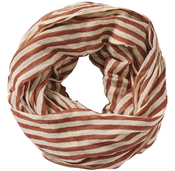 IB Laursen Halstuch Baumwolle kupfer Streifen